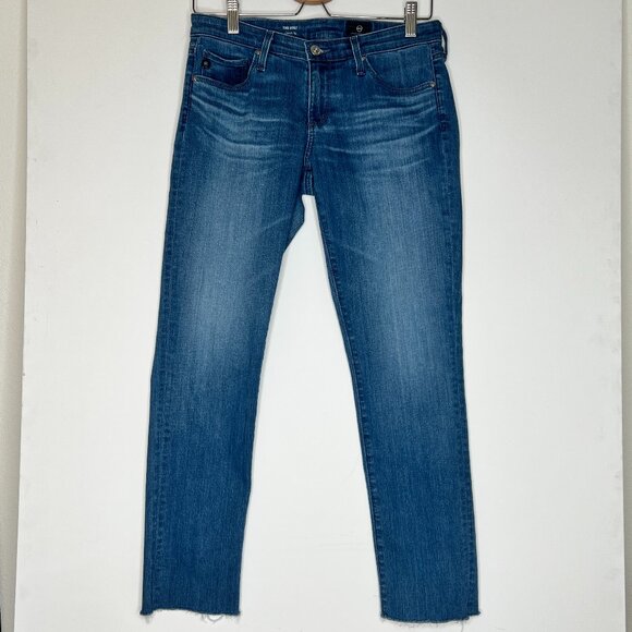 AG The Stilt Cigarette Leg Raw Hem Denim Jeans 27 - Picture 2 of 7